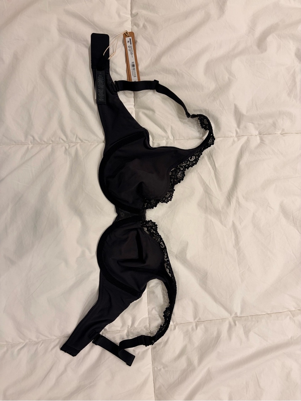 NWT SKIMS Fits Everybody Lace Unlined Full Coverage Bra - Black - Picture 2 of 6